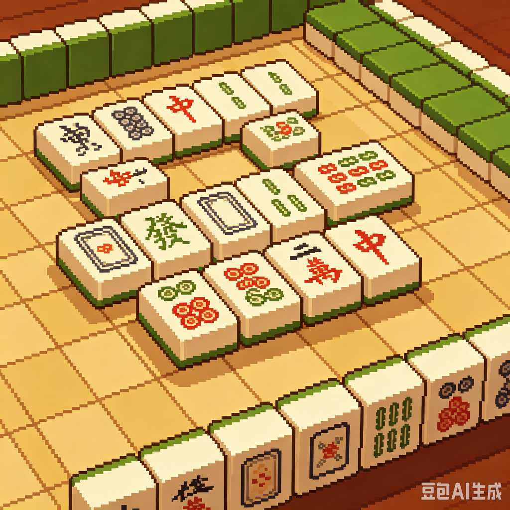 cute mini mahjong tiles set
